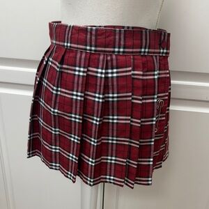 Spirit Costume Red Checkered Mini Skirt